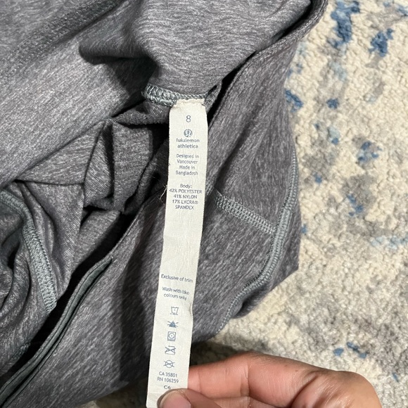 Lululemon wunder under size 8 gray - Picture 3 of 4